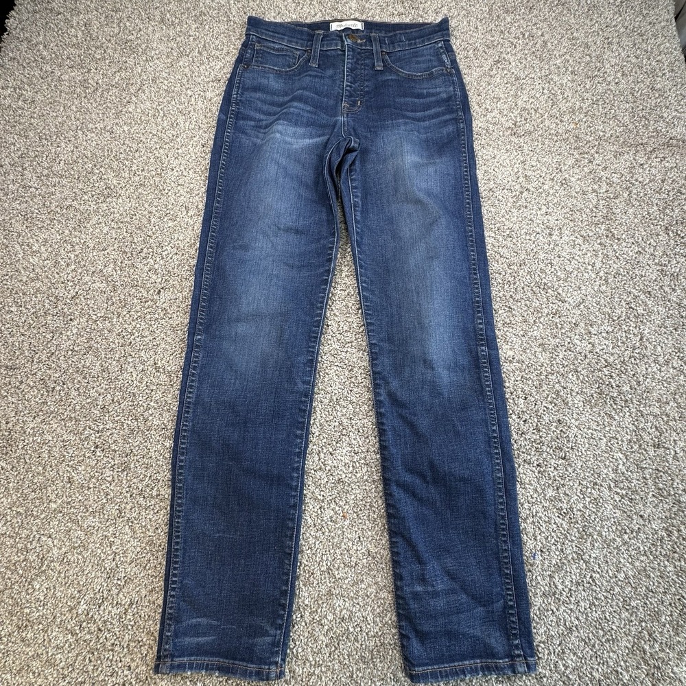 Madewell Mid-Rise Slim Straight Blue Jeans Size 26 Women's Inseam 27"
